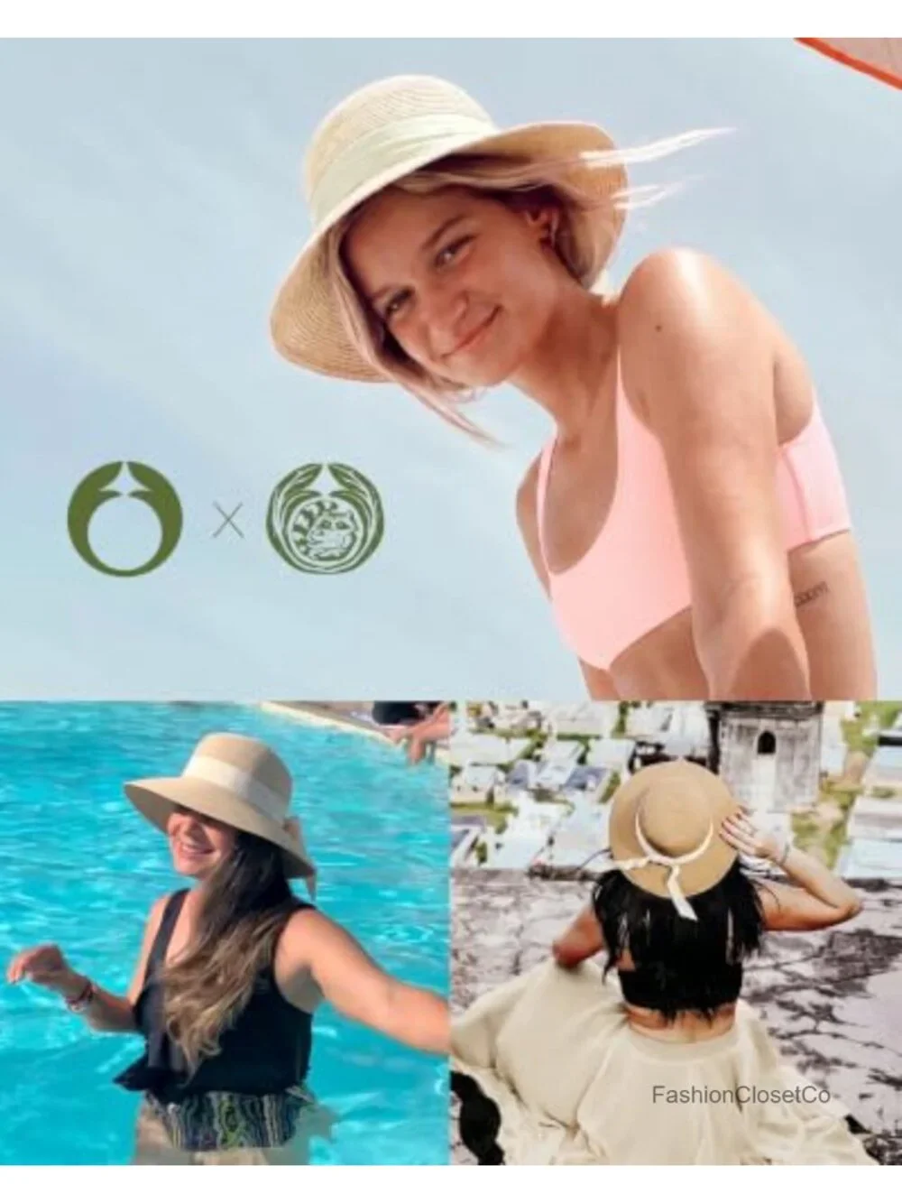 Women's UV Protection Packable Foldable Straw Sun Hat with Chin Strap
